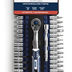 BOC.JGO PORTATIL Enc.1/4" x28 Pzs. (4-14mm) + (13 PUNTAS) BREMEN®