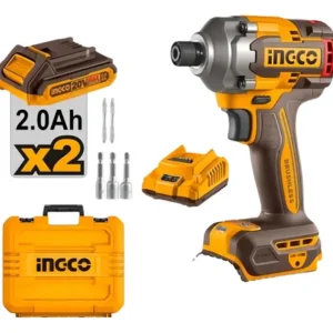 Atornillador de Impacto 20 V + Kit con 2 Baterias, cargador y accesorios