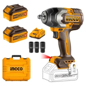 Llave de Impacto 20 V Kit con 2 Baterias, Cargador y accesorios