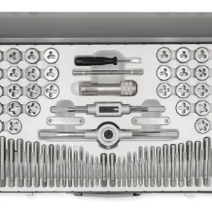 MACHOS & COJINETES en JGO Milimétrico [74 Pzs] Caja Metal BREMEN®