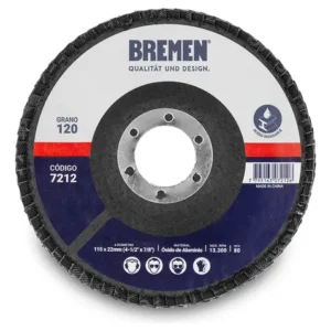 DISCO FLAP BREMEN 4-1/2" (ø115x22mm) OX. ALUMINIO - 120 [10 unid]